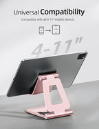 Nulaxy Aluminum Dual Foldable iPad Stand, Fully Adjustable Desktop Tablet Holder - Image 3