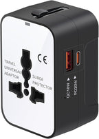 Travel Adapter Fast Charge, GaN Worldwide All in One Universal Travel Adapter by NEWVANGA