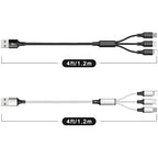 Multi USB Charging Cable 3A, 3 in 1 Fast Charger Cord Connector - Image 3