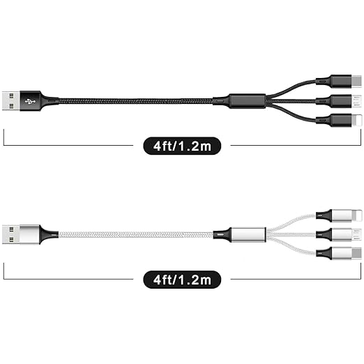 Multi USB Charging Cable 3A, 3 in 1 Fast Charger Cord Connector - Image 3