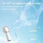 JISULIFE Portable Handheld Turbo Fan, 4000mAh USB Rechargeable Personal Battery - Image 2