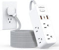 Extension Cord with Multiple outlets, 10 Ft Braided Power Cord, 6 Widely by JcBlaon