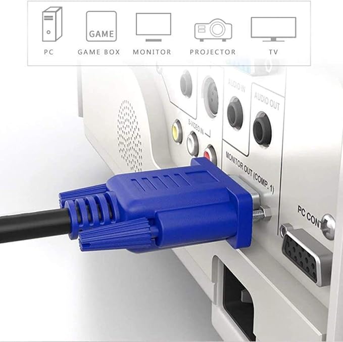 PASOW VGA to VGA Monitor Cable HD15 Male to Male - Image 3