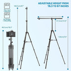 Phone Tripod, Arsoer 67" Adjustable Height Tripod - Image 3