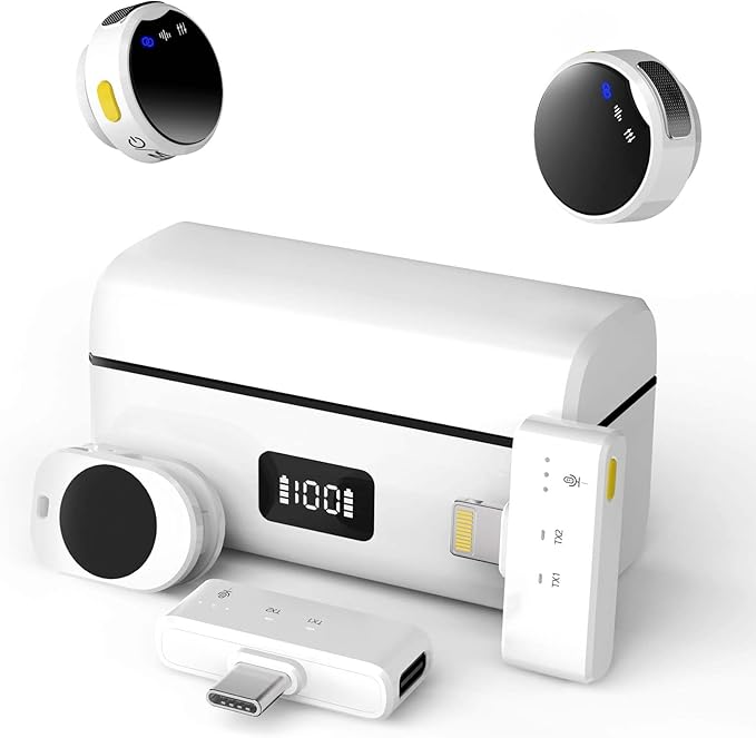 Wireless Lavalier Microphone for iPhone/Android by Rythflo