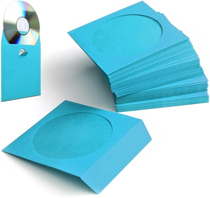 Flexzion DVD CD Sleeves 100 Pack by Flexzion