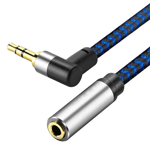 3.5mm Male to Female Extension Stereo Audio Extension Cable 6FT, Cotton-Braided by Unknown