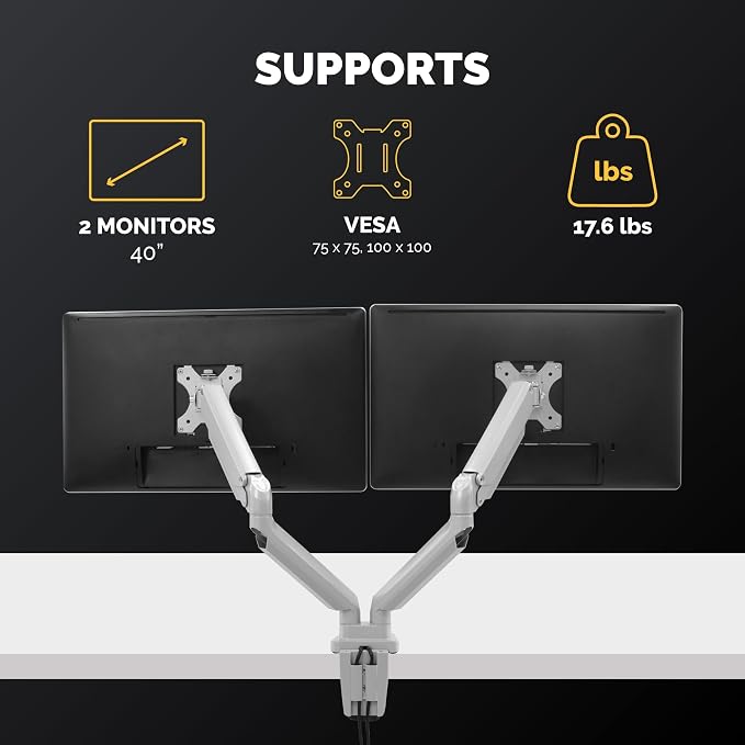 Fellowes Platinum Series Dual Monitor Arm - Image 2