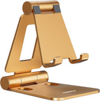 Nulaxy Dual Folding Cell Phone Stand, Fully Adjustable Foldable Desktop Phone by Nulaxy