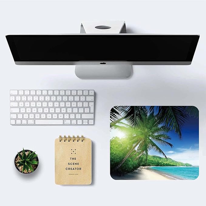Beach in Sunset Mouse Pad, Non-Slip Rubber Base Wireless Gaming MousePads - Image 6
