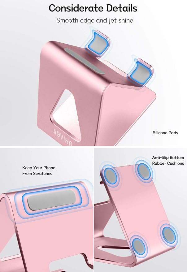 Desk Cell Phone Stand, Phone Holder, Desktop Phone Cradle Dock - Image 4