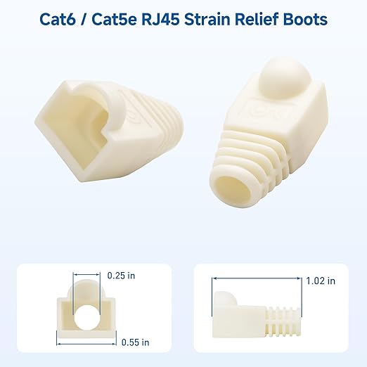 Cable Matters 200-Pack Cat6 / Cat5e RJ45 Strain Relief Boots, RJ45 Boot - Image 2