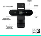Logitech Brio 4K Webcam, Video Calling, Noise-Cancelling mic, HD Auto Light - Image 8