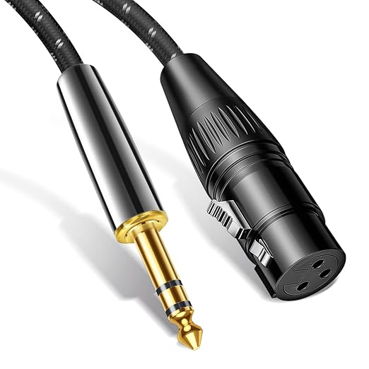 Kumiho XLR Female to 1/4 Inch 6.35mm TRS Stereo Cable Hi-Fi Balanced by Unknown