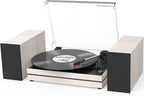 Record Player for Vinyl with External Speakers, Belt-Drive Turntable with Dual - Image 9