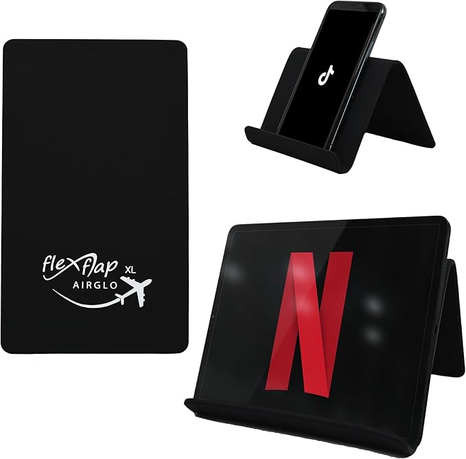 Airplane Travel Essentials for Flying Flex Flap Cell Phone Holder & Flexible by AIRGLO