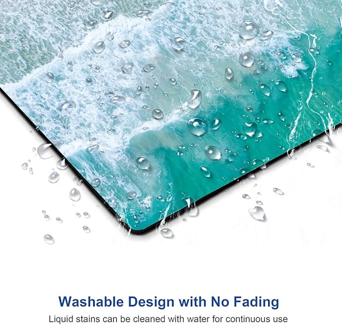 Beach Mouse Pad Custom Design, Square Waterproof Non-Slip Rubber Base Mouse Pad - Image 5