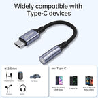 USB C to 3.5mm Headphone Jack Adapter, USB C to Aux Audio Dongle Adapter - Image 3