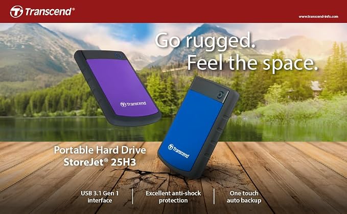 Transcend 4TB StoreJet 25H3 2.5-inch USB3.0 Portable Hard Drive - Image 6