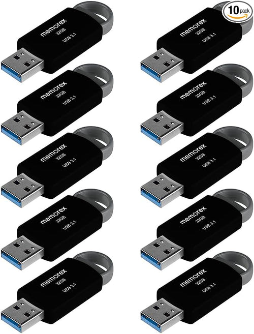 32GB Memorex USB 3.1 Flash Drive – Transfer Speeds Up to 10x Faster Than USB 2.0 by PNY