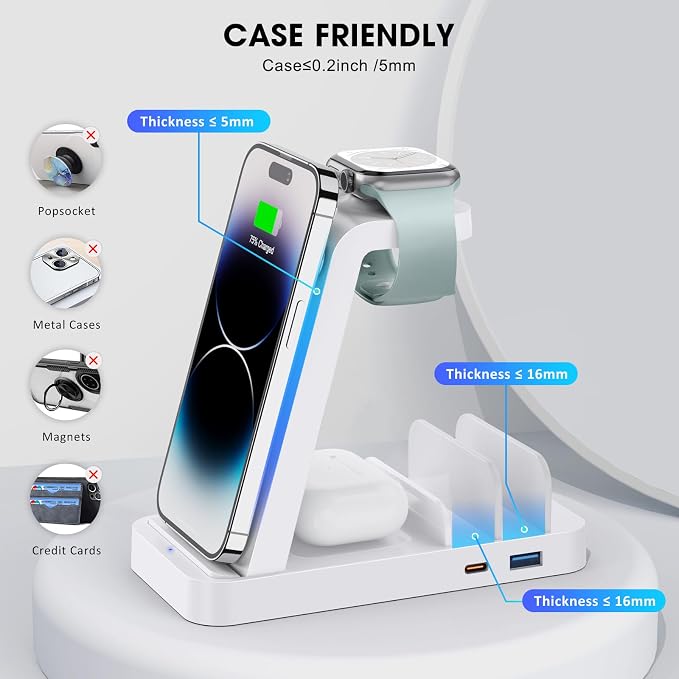 Wireless Charger for iPhone - 5 in 1 Charging Station for Multiple Devices - Image 6
