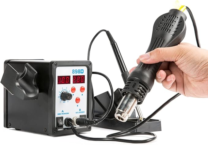 CREWORKS 2 in 1 SMD Soldering Iron & Hot Air Rework Station - Image 2