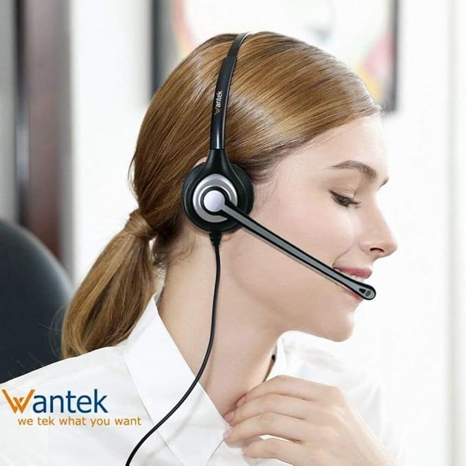 Wantek Cell Phone Headset with Microphone Noise Cancelling, Wired 3.5mm - Image 2