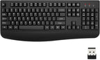 EDJO Wireless Keyboard, 2.4G Ergonomic Full Size Wireless Computer Keyboard by EDJO