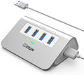 intpw USB 3.0 Hub, Aluminum 4 Port USB Data Hub 3.0 Port Extender Splitter by intpw