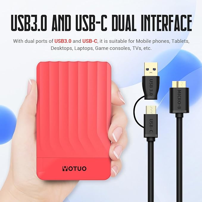 YOTUO Portable External Hard Drive Storage Expansion Mobile HDD USB 3.0 - Image 3