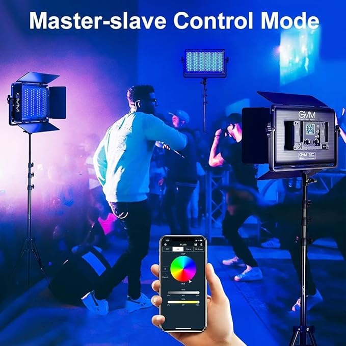 GVM 65W RGB Video Light with Softbox, 1300D LED Video Lighting Kit, - Image 5