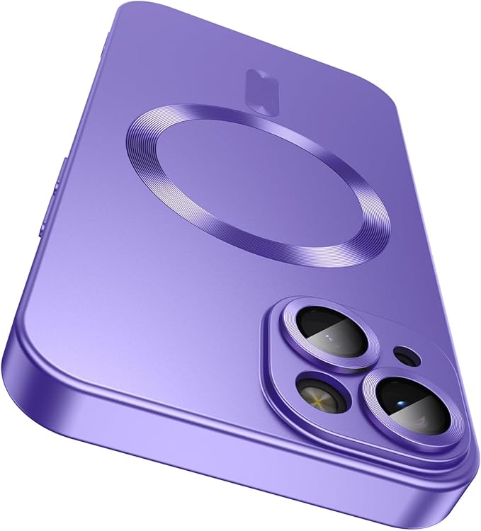 Magnetic for iPhone 14 Case Slim Soft Silicone Bumper Shockproof Metallic by LEKEVO