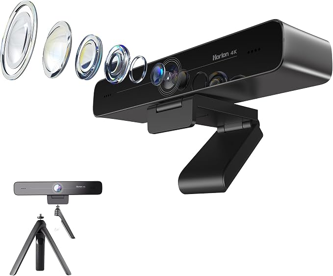 HORION 4K Webcam with Microphone, Auto Framing Camera by HORION