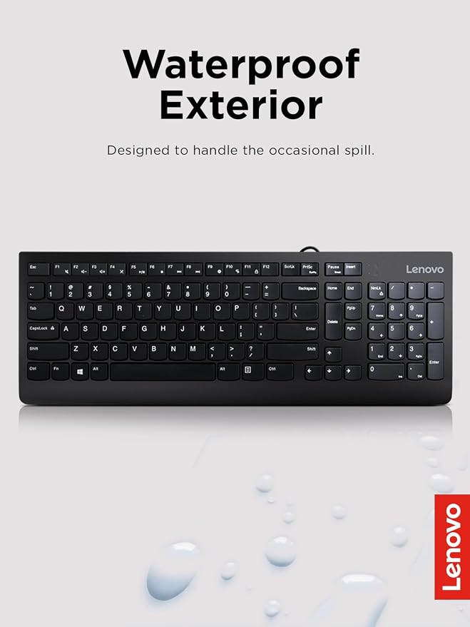 Lenovo 300 USB Keyboard, Adjustable Tilt, Windows 7/8/10, GX30M39655 - Image 5