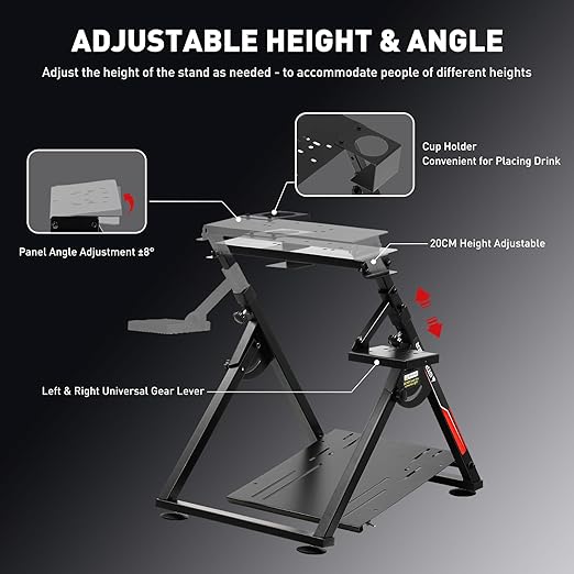 GTPLAYER Sim Racing Wheel Stand Simulator Cockpit Wheel Stand fit - Image 3