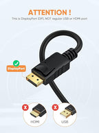 CableCreation DP to VGA Cable 6 FT, DP Male to VGA Male Cable - Image 2