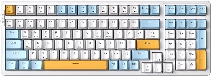 Merdia Wireless Mechanical Keyboard, Triple Mode 2.4G/USB-C/BT Gaming Keyboards by Merdia