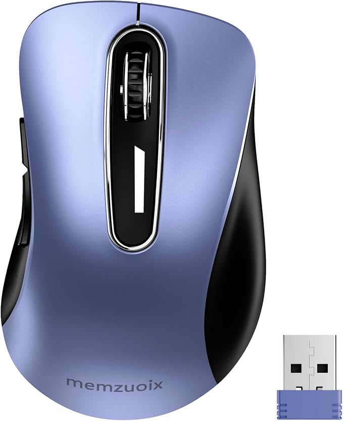memzuoix 2.4G Wireless Mouse, 1400 DPI Mobile Optical Cordless Mouse by memzuoix
