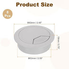 uxcell 8 Pcs 53mm Desk Grommet, Plastic Cable Hole Cover, Wire Cord Cable - Image 2