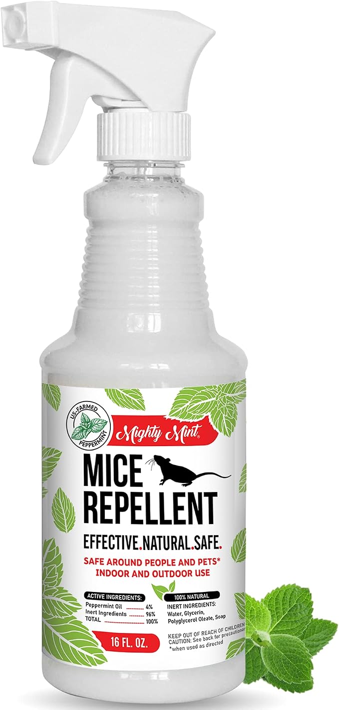 Mighty Mint Peppermint Oil Mouse Repellent Spray – Natural Indoor & Outdoor by MightyMint