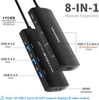 USB C to USB C Hub 10Gbps, 3 USB 3.2 Gen 2 Ports, 4K@60Hz HDMI, 100W PD - Image 2