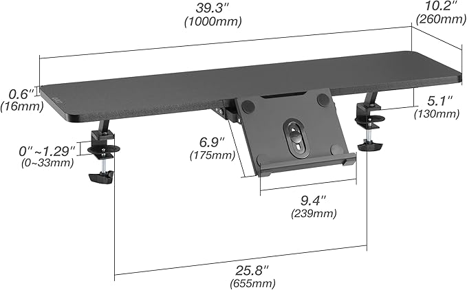 AVLT Clamp Desk Shelf Dual 32" Monitor Riser - Image 6