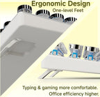 EWEADN TK100 Typewriter Style Wired Mechanical Keyboard, 104 Keys Aesthetic - Image 7