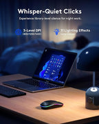 Samsers Foldable Keyboard and Mouse, Folding Bluetooth Keyboard Mouse Combo - Image 5