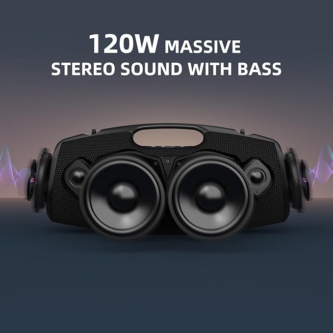 ZEALOT Bluetooth Speaker, 120W Wireless Outdoor Speaker - Image 3