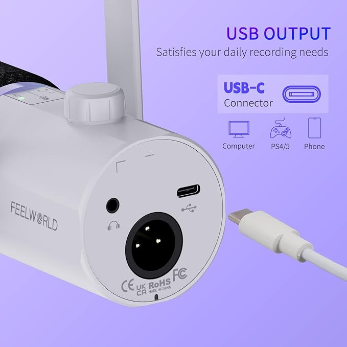 FEELWORLD PM1 XLR USB Dynamic Microphone Gifts - Image 4