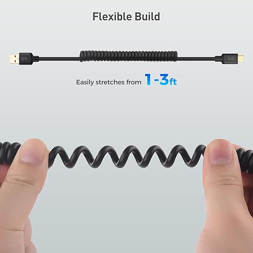Cable Matters 2-Pack Coiled USB Cable 2-4 Feet - Image 4