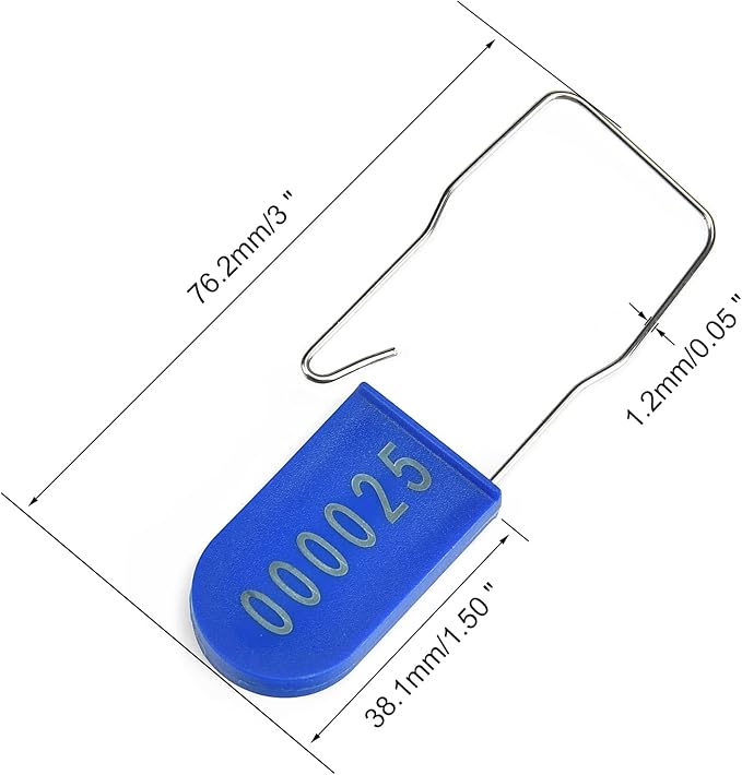 500PCS Plastic Padlock Security Seals Metal Wire Padlocks Electric Meter - Image 3