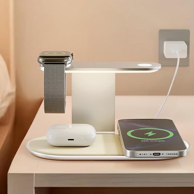 4-in-1 for Magsafe Wireless Charging: 15W Qi Magnetic Fast Charger Station Pad by Unknown