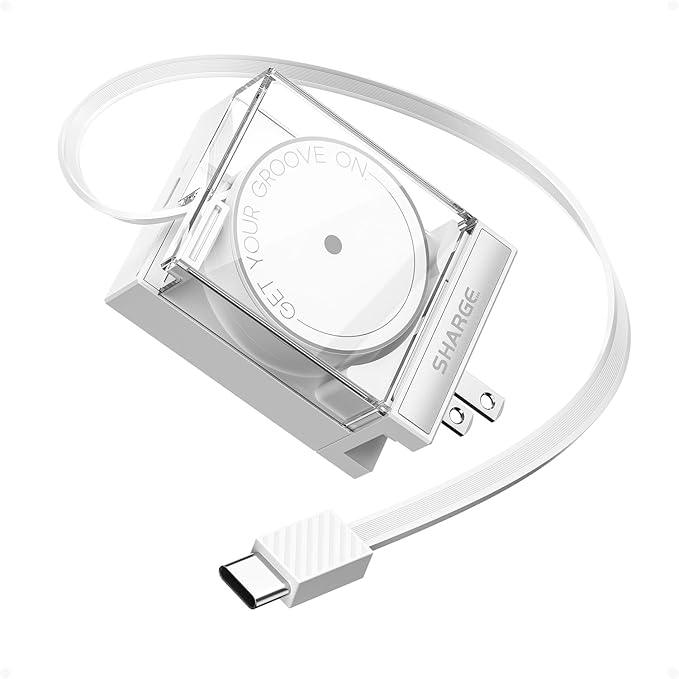 Retractable 65W USB C Charger, GaN Power Wall Charger by SHARGE